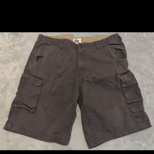 Old Mill Cargo Shorts Men's 36 Cotton Brown Casual Summer Travel